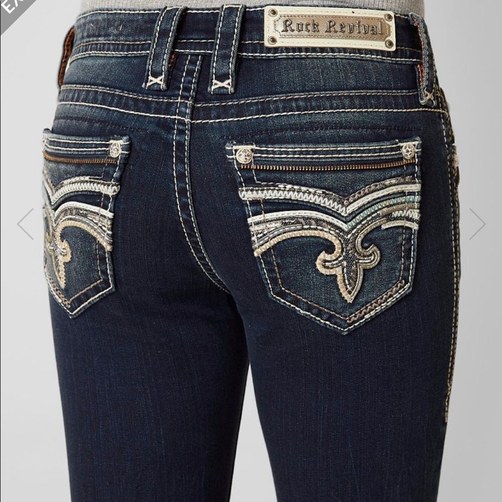 ✨VGUC✨ Size 30 Rock Revival Tia Mid-rise skinny